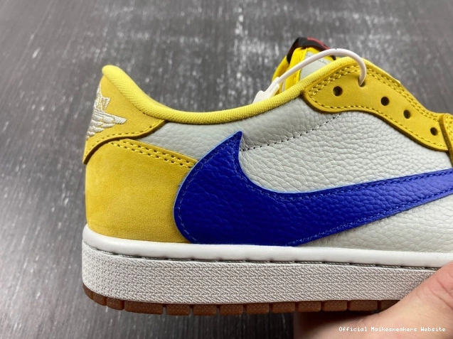 Official Maikesneakers OG Travis Canary Scott Low Air 1 DZ4137-700 Jordan x 0724